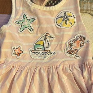 Jillian's Closet Pink Stripe Ocean Theme Beach Sun Dress 3T